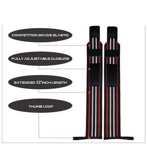 Bandes de poignet personnalisées pour la musculation, le cross-training et l'haltérophilie, bandes de poignet en nylon résistantes, réglables, respirantes - Product Image 5