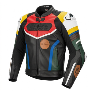 1 Piece MOQ Custom Breathable Printed Plus Size Leather Motorcycle Jacket Your Design Motorcycle & Auto Racing Wear - Product Image 1