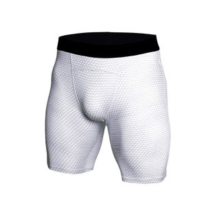 Shorts de yoga pour hommes de haute qualité, en tissu respirant, taille ajustable avec poche décorative, couleur unie, vente en gros - Product Image 3