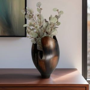 Florero de Metal Vintage Hecho a Mano, Adorno Decorativo para Mesa de Comedor, Sala de Estar, Decoración Floral Elegante - Product Image 6