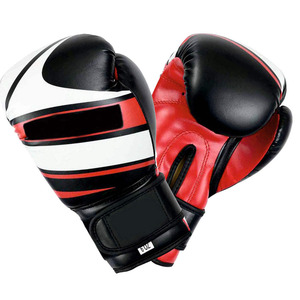 Five B Professional <b>Synthetic</b> <b>Leather</b> Boxing Training Gloves 10oz 12oz Hook Loop Closure Padded Wrist Support Breathable - Product Image 3