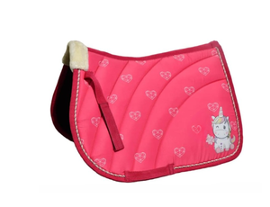 Tapis de selle personnalisé licorne pour enfants |   Tapis de selle pour poney confortable et respirant |   Équipement d'équitation - Product Image 1