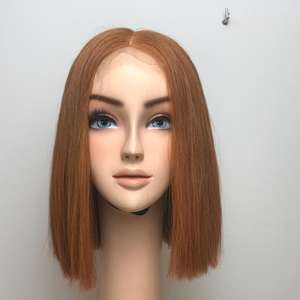 Vente en gros Brun Orange Extensions de cheveux humains vietnamiens Os brut Perruque droite avec dentelle HD Vierge Cheveux Grade Bundle - Product Image 1