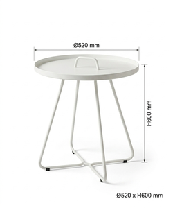 Vietnam Lumetal Movable Metal Powder Coated Modern Coffee <b>Table</b> with Iron Frame 1 Year Warranty for Living Room Indoor Use ODM - Product Image 2
