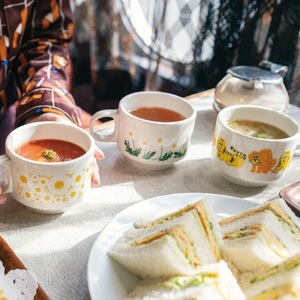 Taza Ancha Retro Aderia de 310 ml, Hecha en Japón, Taza de Cerámica para Sopa, Vajilla para el Hogar y la Cocina, Estilo Retro Showa, Kawaii, Linda - Product Image 4