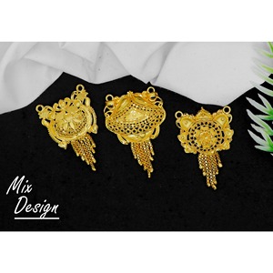 Gold Plated Tassel Women Necklace MS Pendant Necklace Indian Pendant NecklaceTrendy Necklace for Women Gold Plated Pendant - Product Image 2