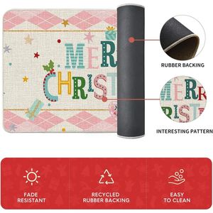 Set di 2 Tappetini da Cucina a Motivo Diamantato Schiaccianoci, Decorazione Invernale a Basso Profilo 17x29, Tappeti per Cucina - Product Image 4