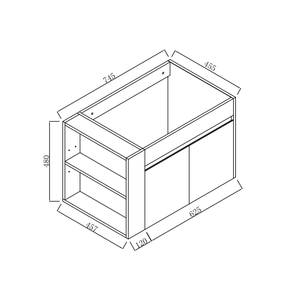 La vanità da bagno con scaffale aperto da 30 pollici con KD-PACKING include solo vanità senza lavabo - Product Image 1