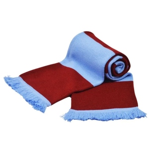 Custom Embroidered Acrylic Scarf Long Solid Color Women's Winter Warm Knitted Scarf Reversible Color Blocking Acrylic Scarf - Product Image 1