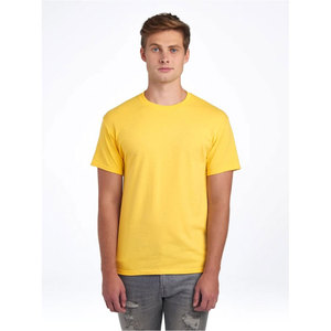 เสื้อยืดเจอร์ซีย์ส์ สไตล์ 50/50 ผ้าฝ้ายผสมโพลีเอสเตอร์ ซึมซับเหงื่อ สีเหลืองไอแลนด์  รับสกรีนโลโก้ แบรนด์ส่วนตัว พิมพ์ตามสั่ง - Product Image 1
