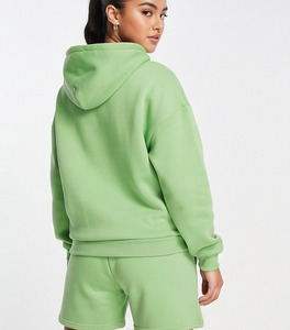 Conjunto de Pantalones Cortos Deportivos Holgados para Mujer, 100% Algodón, Corte Holgado, con Capucha, Conjunto de Dos Piezas Informal para Invierno - Product Image 6
