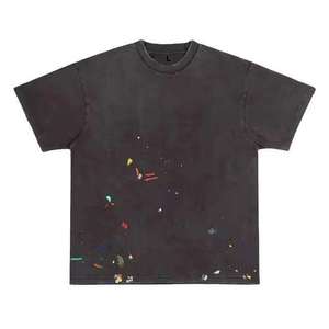Camiseta de Hombre al por Mayor, 100% Algodón Suave, Corte Regular, Lavado Ácido, Logotipo Bordado en la Parte Delantera, Transpirable - Product Image 1