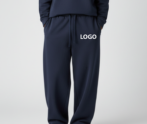 Pantalon de jogging ample pour homme, style nouveau, mi-lourd, en laine et lin/coton, coupe droite, imprimé, décontracté, respirant, écologique, séchage rapide, sport - Product Image 3