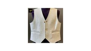 Chaleco de Cuero Genuino Negro para Hombre, Marca Champ King, Hecho a Mano, con Grabado, Casual, Transpirable, Ecológico, con Botones, para Invierno - Product Image 4