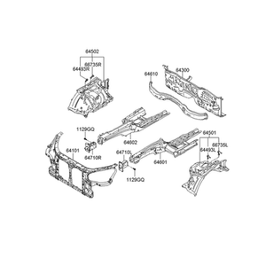Equus Nouvelles pièces et accessoires pour voitures et camions Gauche 645013N000 - Product Image 2