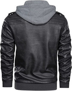 Chaqueta de Cuero Unisex para Invierno SHIFT SPORTS WA-005 - Tejido de PU Ecológico de Secado Rápido, Cuello Personalizable con Impresión, Exterior 100% Algodón - Product Image 4