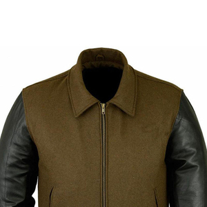 Varsity <b>Jacket</b> Baseball Letterman <b>Jacket</b> OEM Custom Wool Leather Sleeve College Team <b>Jacket</b> for <b>Men</b> Women Logo Embroidery - Product Image 3