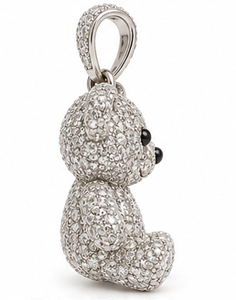 Colgante de Oso de Peluche de Plata de Ley 925 con Microincrustaciones de Moissanita, Collar con Dije de Animal, Joyería Personalizada, Regalo - Product Image 2