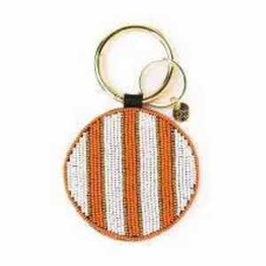 NOUSHAD ARTISANAT - Porte-monnaie et porte-clés classique en toile tissée avec perles de verre, motif cercle léger - Product Image 4