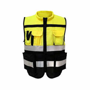 Veste de sécurité sans manches haute visibilité avec bandes réfléchissantes pour les travailleurs du bâtiment et du plein air - Product Image 6