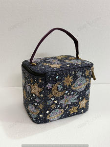 Estuche de Almacenamiento de Cosméticos con Cuentas y Diseño Celestial, con Espejo, Organizador de Maquillaje Hecho a Mano, Proveedor Mayorista, Exportación a India - Product Image 3