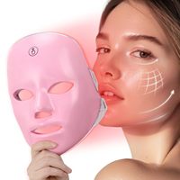 Masque facial LED, thérapie par lumière rouge, soin de la peau, masseur facial, appareil de beauté rechargeable, logo personnalisé, utilisation à domicile