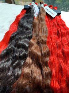 Tendance #3 Couleur Ondulée En Vrac Qualité Premium En Gros Vietnamien Extensions De Cheveux Humains Bruts 60cm - Product Image 2