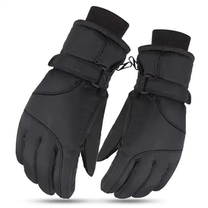 Wholesale Waterproof Windproof Cowhide Leather Winter Thermal Snow <b>Ski</b> & Snowboarding Gloves Full Finger Hook - Product Image 6