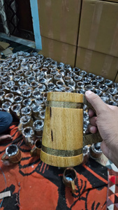 Mug en bois artisanal classique personnalisé pour la maison, le bureau, l'hôtel, mug à bière en bois, mug à thé, avec la meilleure qualité, grossiste en provenance d'Inde - Product Image 3