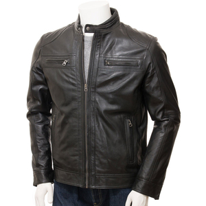 Men's High Street Style Winter Fashion Jacket Comfortable Breathable Genuine Leather with Sherpa Lining and <b>Fur</b> <b>Trim</b> - Product Image 3