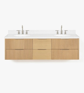 Mueble de Baño Personalizado Lydia de 72 Pulgadas con Doble Lavabo, Solo Mueble, Roble Natural, Fabricante OEM de Vietnam - Product Image 1