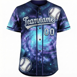 Maillot de baseball personnalisé de haute qualité en polyester pour hommes, uniforme de sport pour adultes, prix abordable - Product Image 1