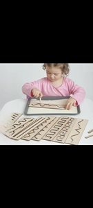 Juegos de alfabetos de madera MDF cortados con láser, diseños personalizados, juegos de aprendizaje para niños, nueva tendencia, actividad educativa superior. - Product Image 2