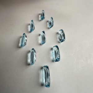 TOPAZO AZUL CIELO TFH, CORTADO EN COJIÓN LARGO, TAMAÑO 7 X 14, PAQUETE DE 9 PIEZAS Y 42 CATAVORTELES, pulido y para la fabricación de joyas, increíble piedra semipreciosa - Product Image 6