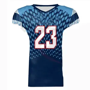 Maillots de football américain personnalisés en gros – Chemises respirantes en maille cousue, uniformes de sublimation pour matchs et entraînements - Product Image 6