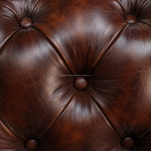 Classic Genuine Leather High <b>Back</b> Armchair with Tufted Wingback Design and Solid Wood Legs Elegant <b>Chair</b> for Living Room Bedroom - Product Image 6