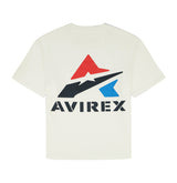 OEM Custom 100% Cotton AVIREX Men's <b>Cream</b> Short Sleeve T-Shirt Regular Fit Cotton Jersey O-Neck Casual Letter Print Front Logo - Product Image 2