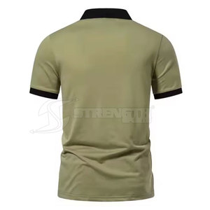 เสื้อโปโลผู้ชายระบายอากาศได้ดี แห้งเร็ว สกรีนโลโก้ได้ตามต้องการ เสื้อโปโลผู้ชายผ้าฝ้าย 100% ทันสมัย คุณภาพสูง - Product Image 3