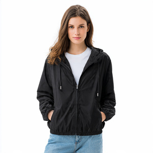 Chaqueta Cortavientos Impermeable para Mujer con Capucha y Cremallera, Manga Larga, para Calle, Aire Libre y Camping - Product Image 6