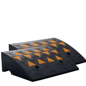 Rampe per Soglie in Gomma Rinforzata da 15 T (33069 libbre) - Confezione da 2, Altezza 6 Pollici, per Vialetti e Carreggiate, con Griglia Stabile - Product Image 5