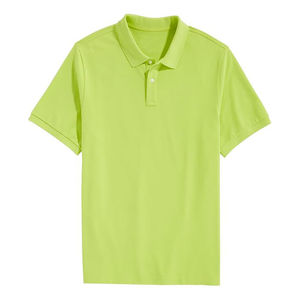 เสื้อโปโลถักไหมพรมสีพื้นเรียบง่าย สไตล์พื้นฐาน กระดุมติด ผ้าฝ้าย 100% แขนสั้น เสื้อสเวตเตอร์ผู้ชาย - Product Image 4