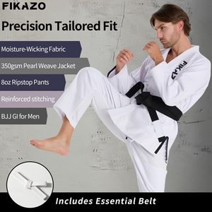 ชุดยูโด BJJ แบบสั่งทำพิเศษ ผ้าฝ้ายเนื้อเพิร์ลวีฟ ระบายอากาศได้ดี น้ำหนักเบา ทนทาน เหมาะสำหรับการฝึกซ้อม สำหรับผู้ชายและผู้หญิง ชุดออกกำลังกาย - Product Image 6