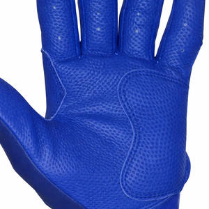Guantes de Béisbol de Cuero Azul Rey con Agarre Texturizado en la Palma, Orificios Transpirables para los Dedos, Correa de Muñeca Ajustable, Personalizables OEM - Product Image 6