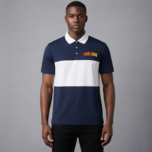 Polo de Manga Corta Casual de Verano para Hombre, 100% Algodón, Secado Rápido, Bordado, Tejido de Punto, 2 Colores, Logotipo Personalizado Impreso, Anti-Pilling - Product Image 1