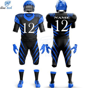 Men's American Football Uniform Set Breathable Custom Sublimated Printed Football Jersey Pants Short UV Protection for Training - Product Image 3