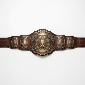 Ceinture de lutte personnalisée, ceinture de championnat sur mesure, plaques métalliques, sangle en cuir, nom et logo gravés, compétition sportive - Product Image 5