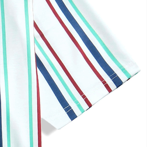 Camiseta Casual de Verano para Hombre, Estilo Urbano, Colores Personalizables, Rayas de Calidad Superior, Letras Bordadas - Product Image 5