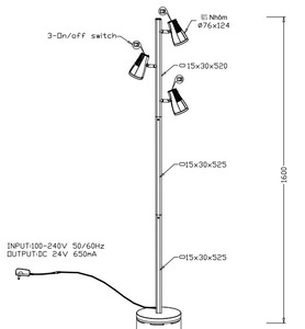 Lampe LED à commande tactile en métal pour intérieur, 3000K (blanc chaud), haute luminosité, Lumetal Vietnam, emballage KD, indice de protection IP20, 30000 heures, CRI - Product Image 4