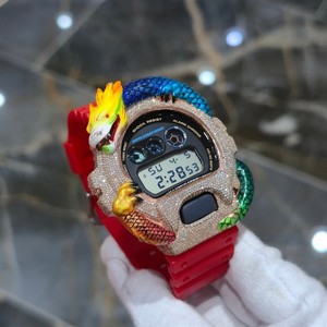 Reloj Digital con Diseño de Dragón, Esfera de Moissanita, Correa de Goma, Pantalla Analógica, Reloj de Joyería de Moda Unisex - Product Image 6