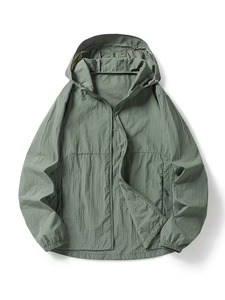 Chaqueta Impermeable con Logotipo Personalizado, Chaqueta Cortavientos para Hombre, con Capucha, Ligera, para Exteriores, Primavera y Otoño, Tejido de Poliéster - Product Image 5